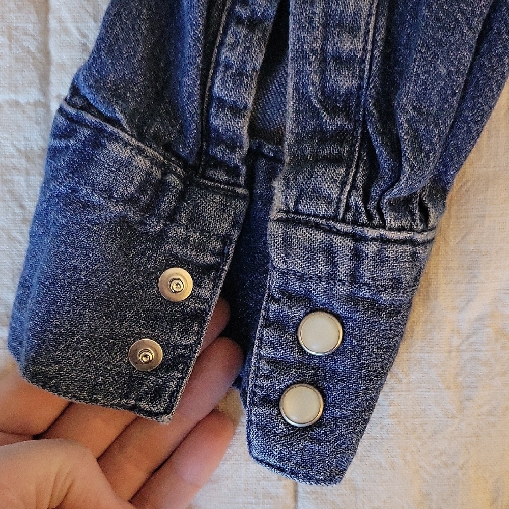 Levi's Two-Tone Denim Shirt - Blue and Black - Picture 6 of 10
